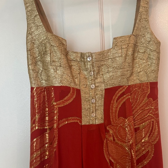 Glamorous Orange and Gold Maxi Dress - Picture 2 of 6